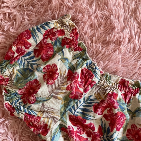 BNWT AEO Off the Shoulder Tropical Print Crop Top - Picture 4 of 6